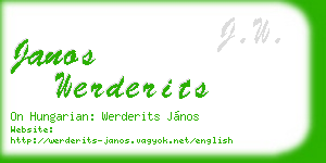janos werderits business card